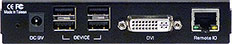 DX100 receiver back panel
